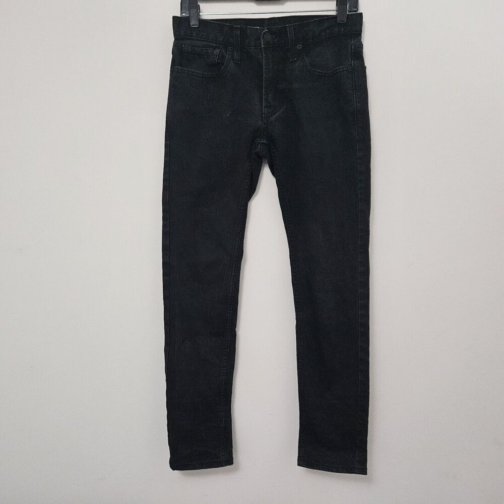 OLD NAVY Women's Black Solid Denim Skinny Stretch Jeans Size 28x30 - Picture 1 of 8